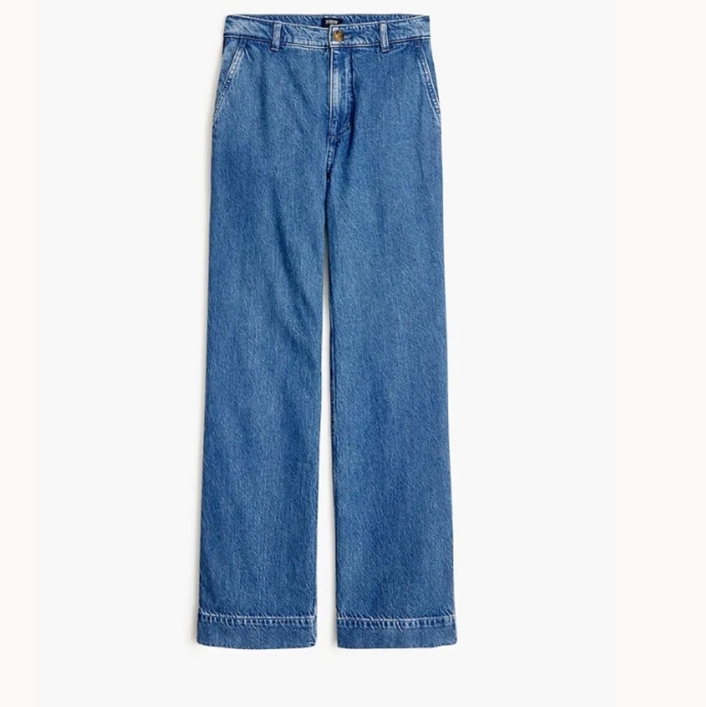 J Crew Factory Drapey wide-leg trouser jean Size  30 NWT